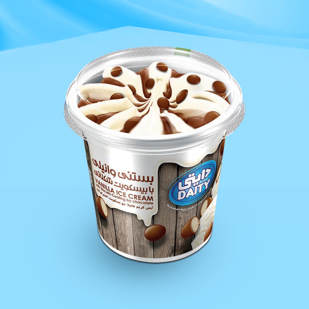 Tub Vanilla Ice Cream with Biscuits